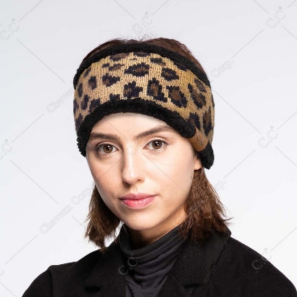 CC Head Wrap/Band. Leopard/White - Picture 2 of 6